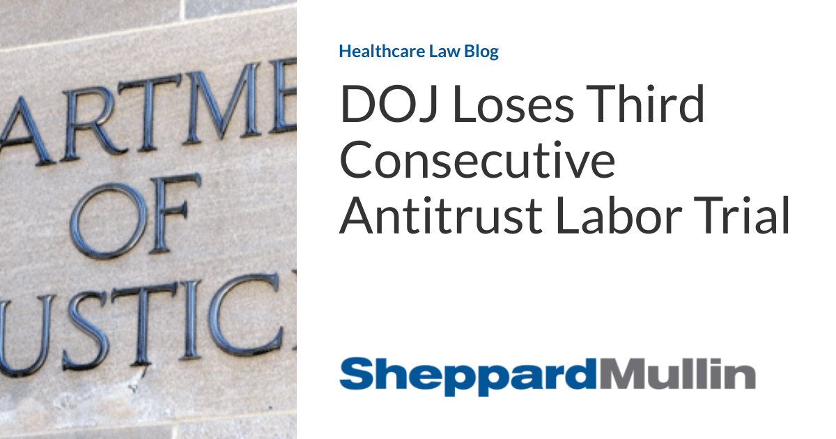 DOJ ketma-ket uchinchi monopoliyaga qarshi mehnat sudini yo’qotdi