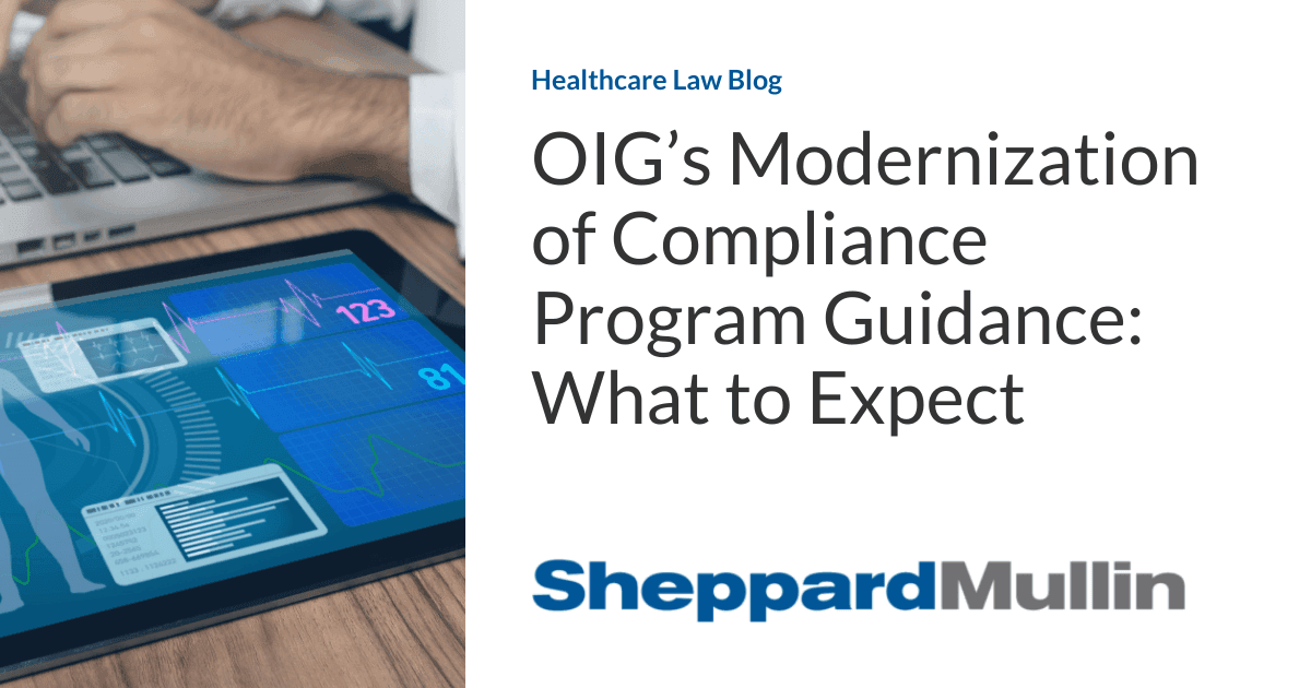 OIGning Muvofiqlik dasturini modernizatsiya qilish bo’yicha ko’rsatmalar: nimani kutish kerak